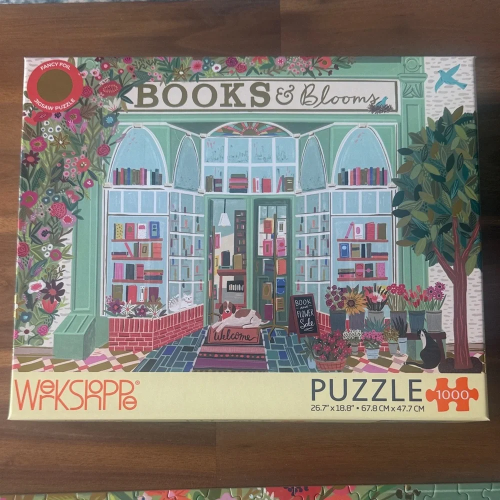 Books & Blooms Jigsaw Puzzle - 1000 pieces - Picture 2 of 4